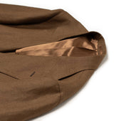 X Sartoria Carrara Ultra Light Unlined Jacket In Drapers Brown Linen
