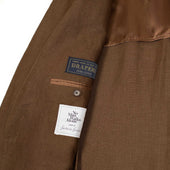 X Sartoria Carrara Ultra Light Unlined Jacket In Drapers Brown Linen