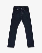 16oz Slubby Selvedge Denim Slim Cut Jeans - Indigo Overdyed Black