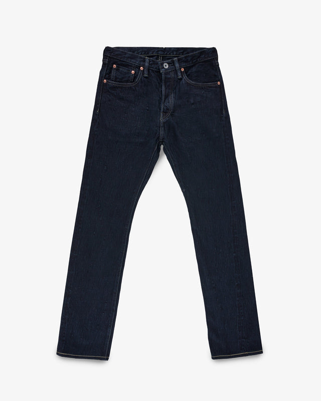 16oz Slubby Selvedge Denim Slim Cut Jeans - Indigo Overdyed Black