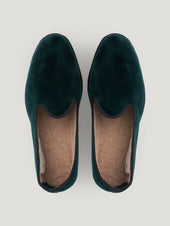 Green Velvet Slippers