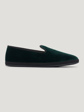 Green Velvet Slippers
