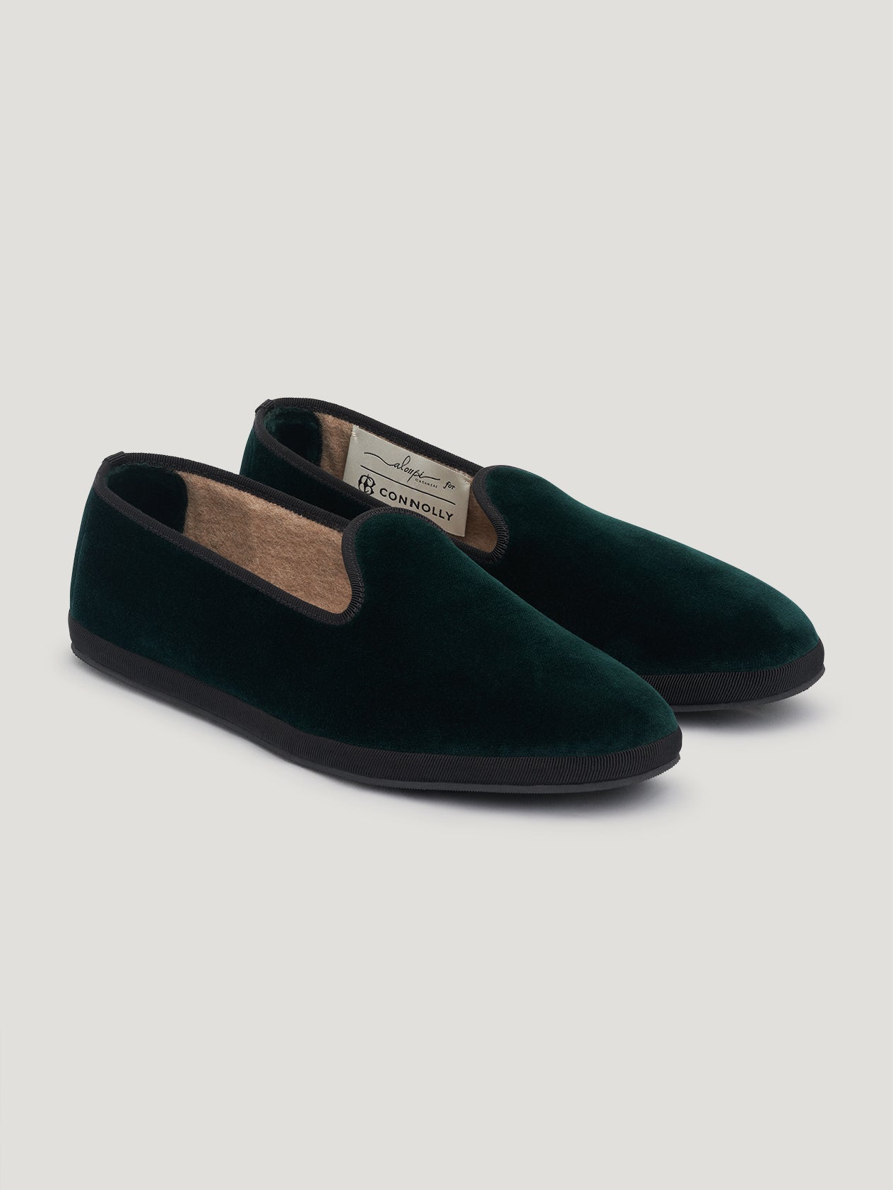 Green Velvet Slippers