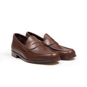 Aurland penny loafer in oak brown calf