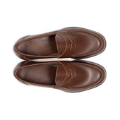 Aurland Penny Loafer In Oak Brown Calf