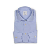 Hand Sewn Pale End On End Cotton Shirt Spread Collar