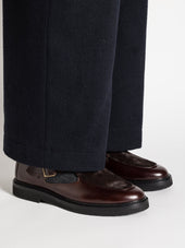 JO HAIRY CALF DARK BROWN
