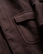 LAMAR HALF RAGLAN TOPCOAT - CIOCCOLATO FONDENTE WOOL MELTON