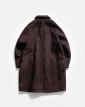 LAMAR HALF RAGLAN TOPCOAT - CIOCCOLATO FONDENTE WOOL MELTON