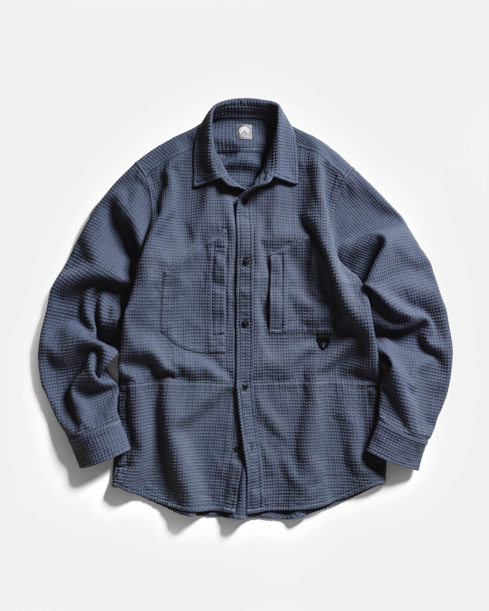 Tizi Mountain Shirt Turbulence Blue Exploded Ripstop Cotton