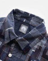 Pilchuck Work Shirt Midnight Ecru Chocolate Scatter Embroidered Cotton Micro Ripstop