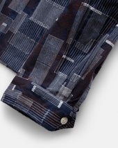 Pilchuck Work Shirt Midnight Ecru Chocolate Scatter Embroidered Cotton Micro Ripstop
