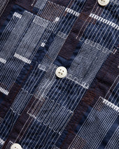Pilchuck Work Shirt Midnight Ecru Chocolate Scatter Embroidered Cotton Micro Ripstop