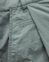 EMERY PLEATED BIG SHORTS - FADED SAGE MICRO RIPSTOP NYLON