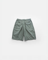 EMERY PLEATED BIG SHORTS - FADED SAGE MICRO RIPSTOP NYLON