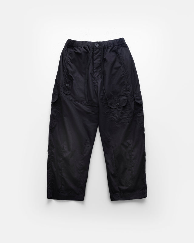 KADEN BALLOON PANT - BLACK COTTON MICRO RIPSTOP