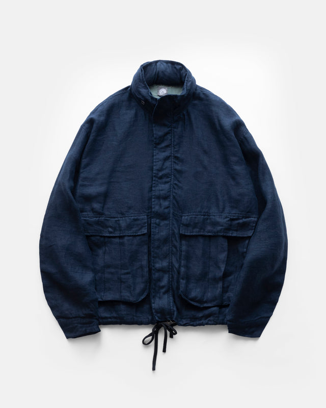 MUELLER TANKER JACKET - NAVY LINEN TWILL