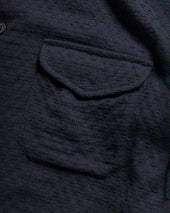 Wes Straight Hem Work Shirt Midnight Worsted Wool Dobby