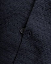 Wes Straight Hem Work Shirt Midnight Worsted Wool Dobby