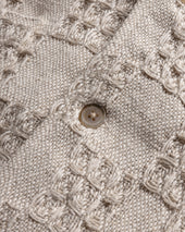 SAM SHIRT JACKET - NATURAL HANDLOOM JACQUARD COTTON