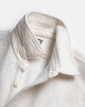 Bacliff Abstract Pocket Work Shirt Salt Woolen Boucl