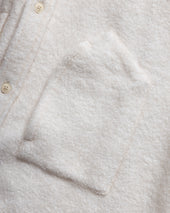 Bacliff Abstract Pocket Work Shirt Salt Woolen Boucl