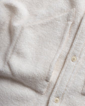 Bacliff Abstract Pocket Work Shirt Salt Woolen Boucl