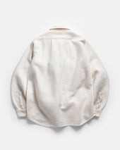 Bacliff Abstract Pocket Work Shirt Salt Woolen Boucl