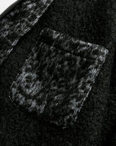 Fola V Neck Cardigan Mirkwood Green Reverse Boucl Blended Wool