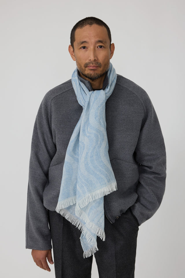 Wave Scarf (Ice Cashmere Linen)