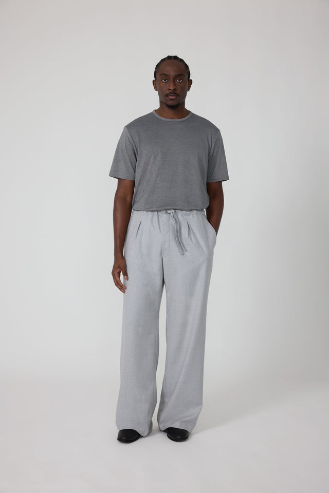 T-Shirt (Anthracite Naturally Dyed Cotton Silk Pique)