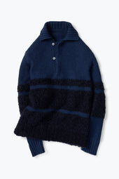 Ribollita Polo Cashmere Mohair Wool Silk Stripe