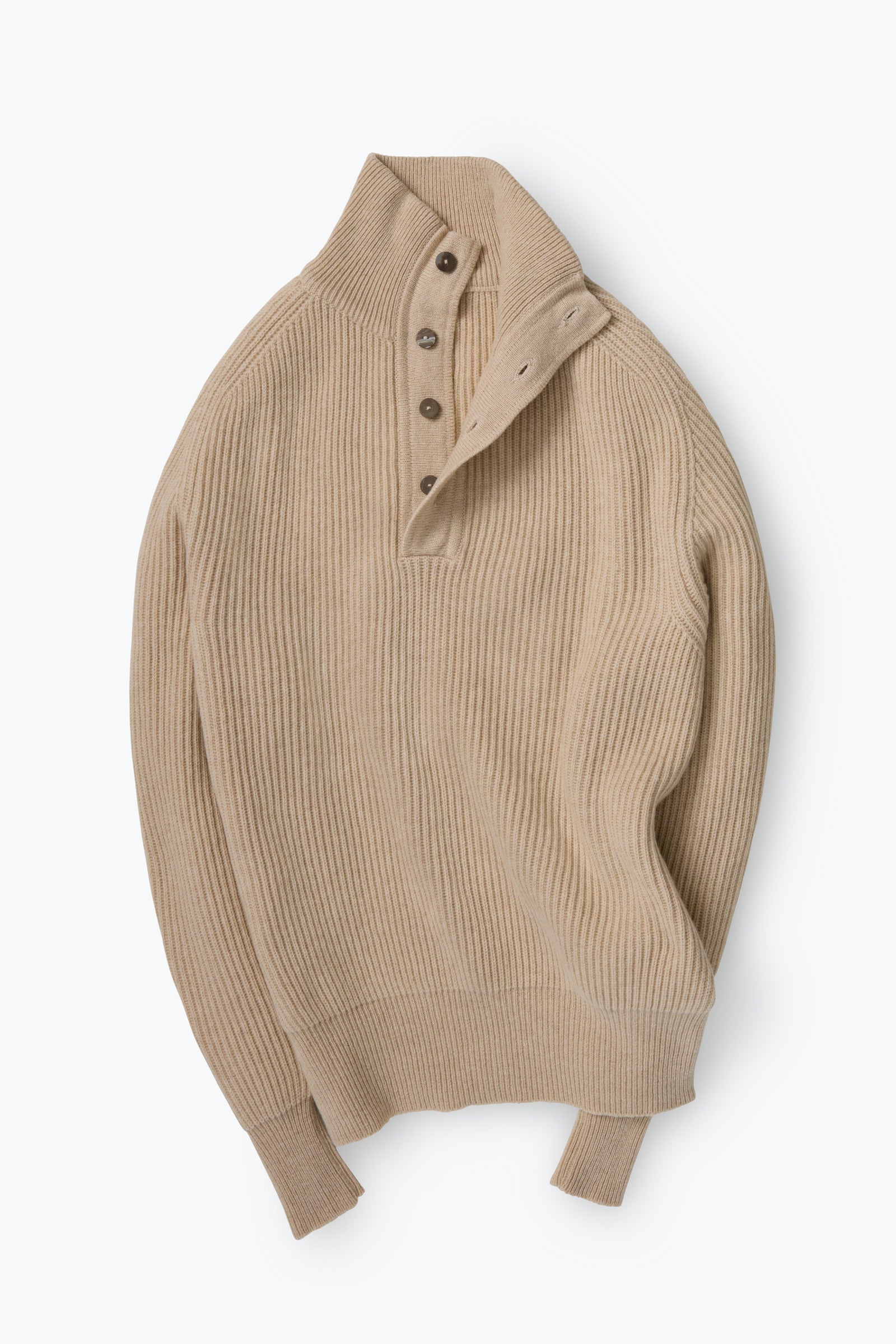 Ribbed Popover Undyed Cashmere