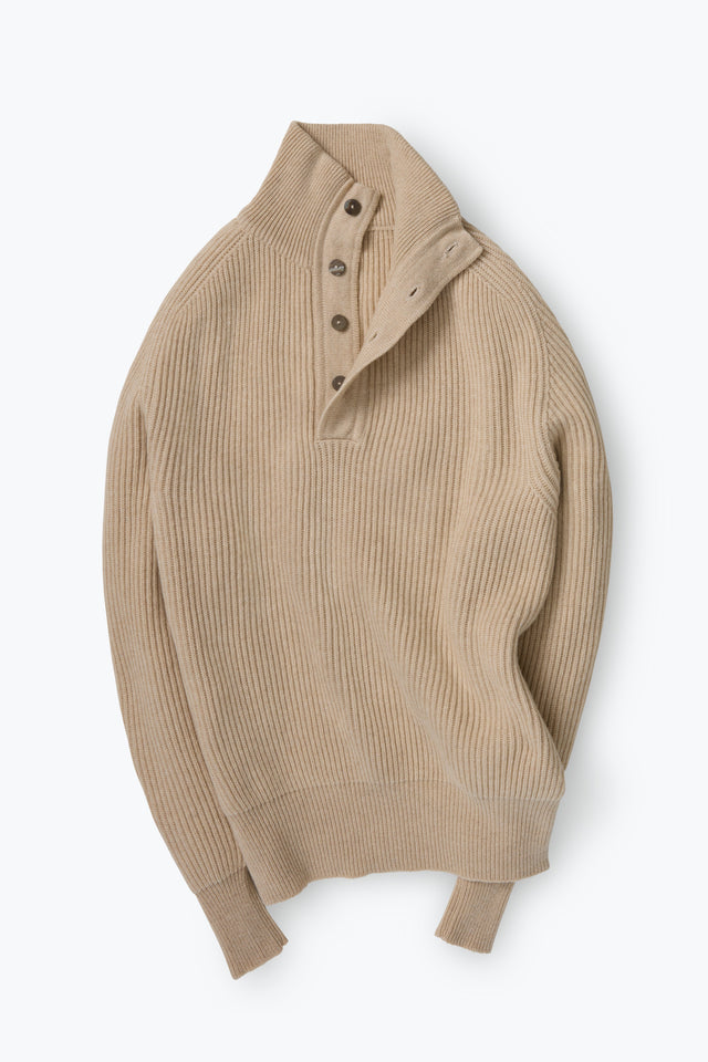 Ribbed Popover (Sand Undyed Cashmere)