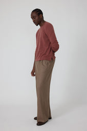 Long Sleeve Knit T Shirt Cashmere