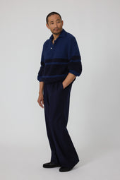 Ribollita Polo Cashmere Mohair Wool Silk Stripe