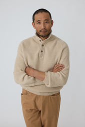 Ribbed Popover Undyed Cashmere