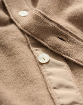 Button-Through Polo in Natural Camelhair