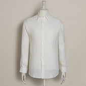 Classic Fit Linen Shirt in Cream