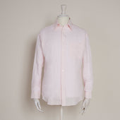 Classic Fit Linen Shirt In Soft Pink
