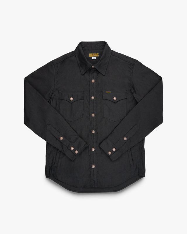 8oz Military Whipcord CPO Shirt - Black