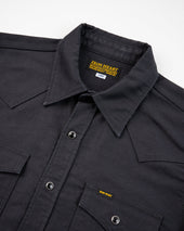 12oz Military Moleskin Western Shirt - Black