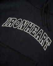 Printed 14oz Ultra Heavyweight Loopwheel Cotton Hoodie - Black