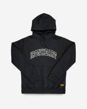 Printed 14oz Ultra Heavyweight Loopwheel Cotton Hoodie - Black