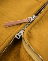 14oz Ultra Heavyweight Loopwheel Cotton Zippered Hoodie - Mustard