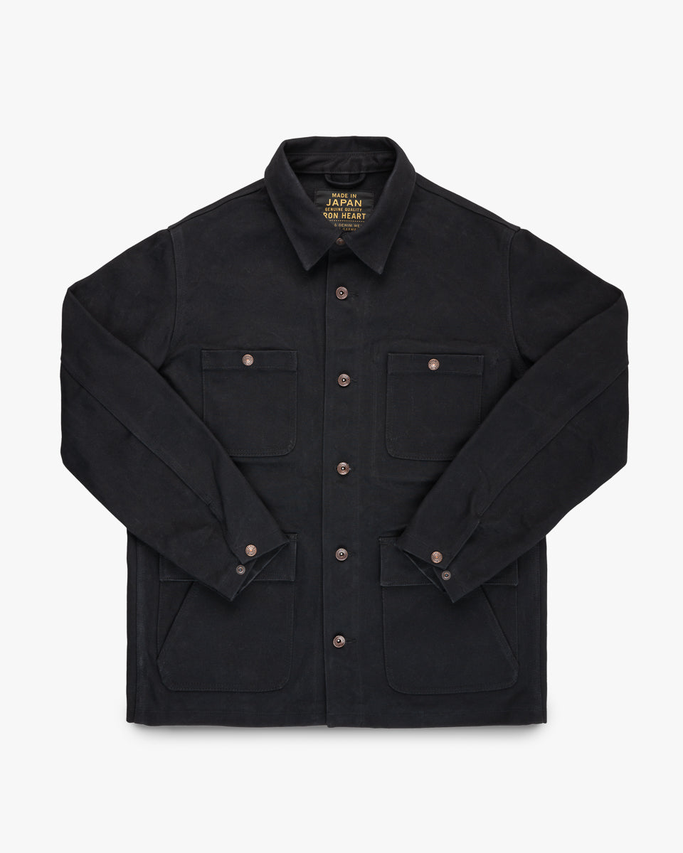 20oz Paraffin Coated Duck Chore Jacket - Black