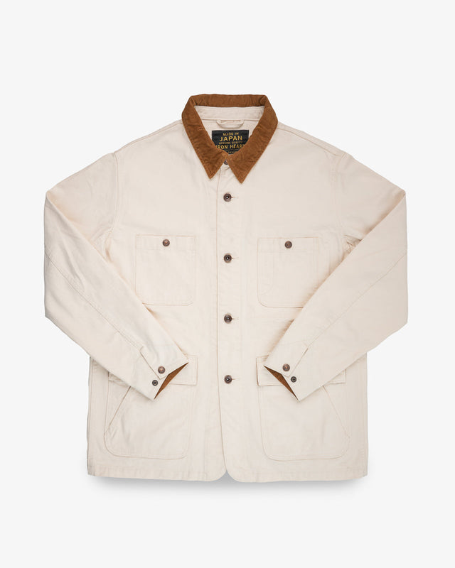 10oz Kurashikizome® Organic Cotton Duck Chore Jacket - Ivory