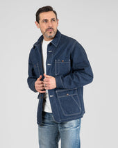 10oz Selvedge Denim Blanket Lined Chore Jacket - Indigo