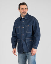 10oz Selvedge Denim Blanket Lined Chore Jacket - Indigo