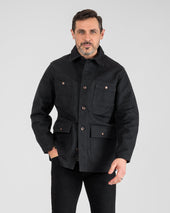 20oz Paraffin Coated Duck Chore Jacket - Black